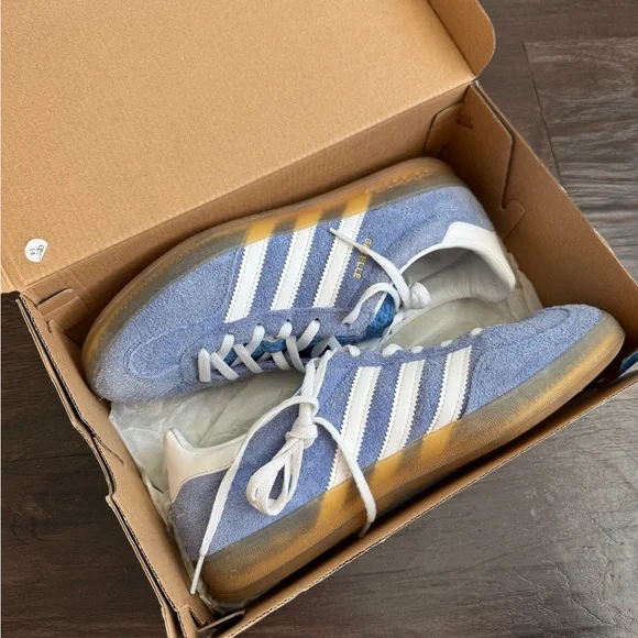 adidas gazelle silver green womens Adidas Gazelle Indoor 'Blue Fusion' – The Attic main image 0